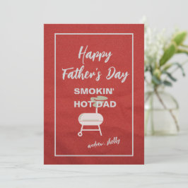 Vaderdag Kaart gepersonaliseerd - Smokin' Hot Dad