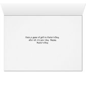 Vaderdag Kaart, Golf Course Afbeelding (Binenzijde Horizontaal (Onderkant))