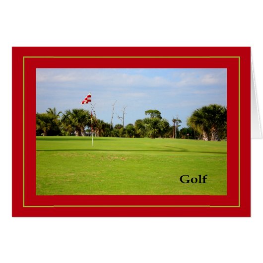 Vaderdag Kaart, Golf Course Afbeelding (Voorkant Horizontaal)