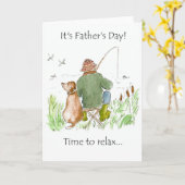 Vaderdag Kaart - Gone Fishin' (Gele Bloem)