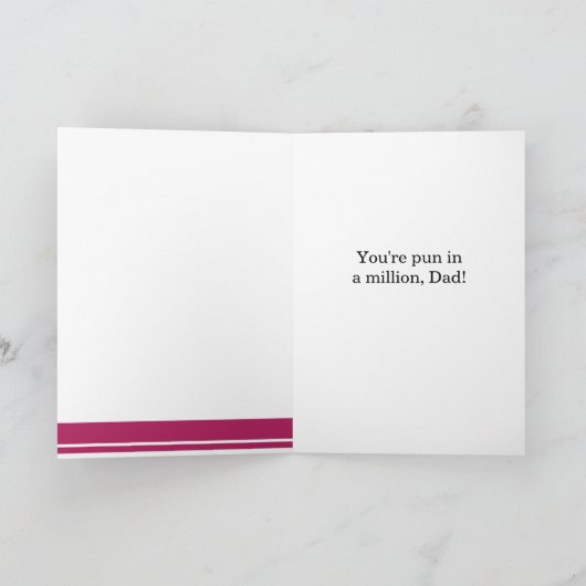 Vaderdag kaart grappige vader grap woordspeling on (Binnen)