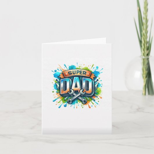 Vaderdag Kaart, Happy Vaderdag Bedankkaart (Voorkant)