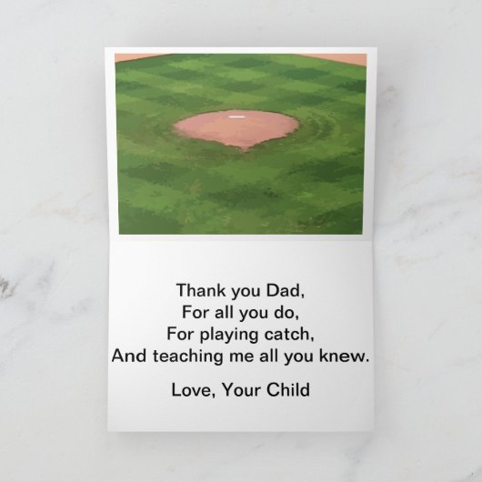 Vaderdag Kaart Honkbal Thema (Binnen)