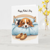 Vaderdag kaart Hound Dog (Gele Bloem)