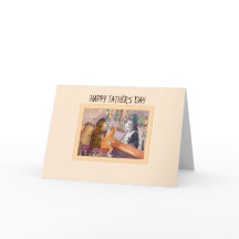 Vaderdag kaart, katten in een bar met een drink