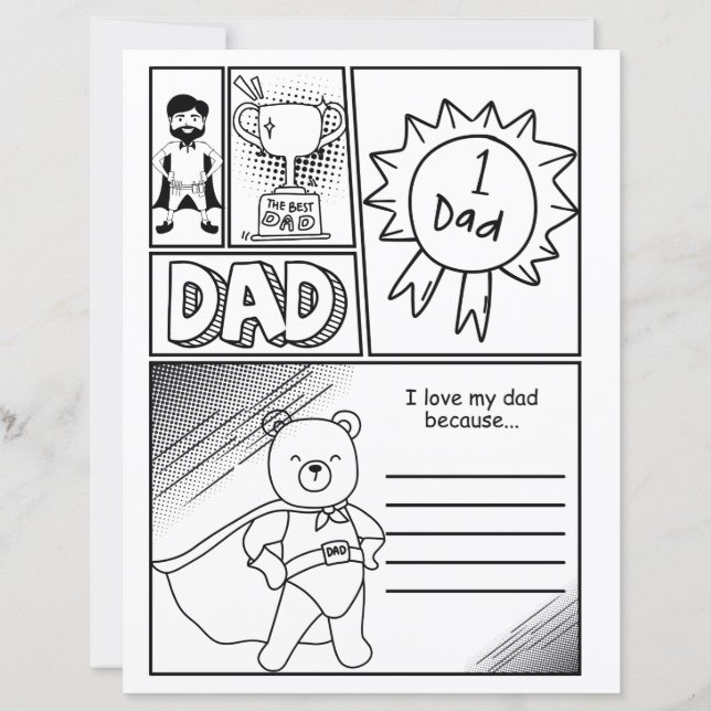 Vaderdag Kaart Keepsake van Kind (Voorkant)