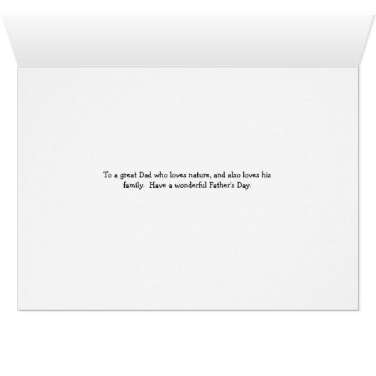 Vaderdag Kaart met A Deer (Binenzijde Horizontaal (Onderkant))