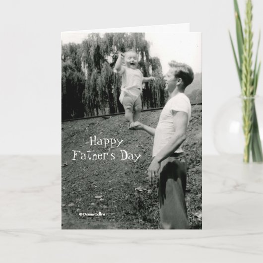 Vaderdag Kaart met Baby in evenwicht (Voorkant)