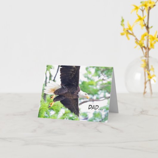 Vaderdag kaart met Bald Eagle (Gele Bloem)