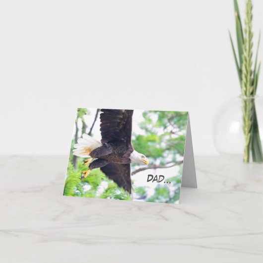 Vaderdag kaart met Bald Eagle (Voorkant)