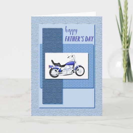 Vaderdag kaart met een motorfiets (Voorkant)