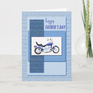 Vaderdag kaart met een motorfiets