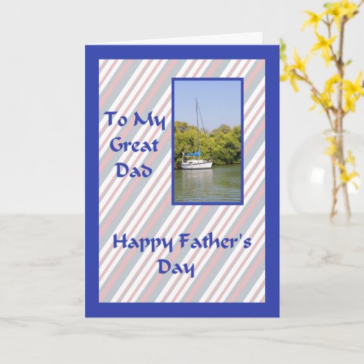 Vaderdag Kaart met een niestisch thema. (Gele Bloem)