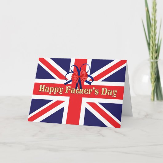 Vaderdag kaart met een Union Jack (Voorkant)