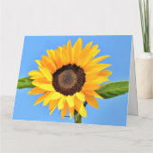 Vaderdag Kaart met Geel Zonnebloem (Achterkant)