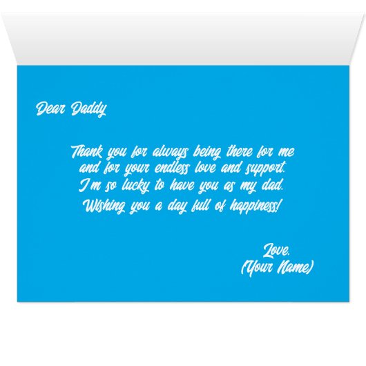 Vaderdag Kaart met gepersonaliseerde boodschap, bl (Binenzijde Horizontaal (Onderkant))