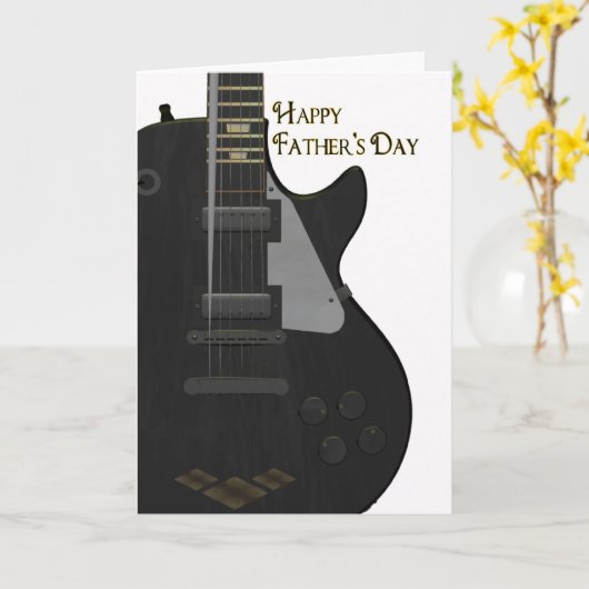 Vaderdag Kaart met gitaar (Gele Bloem)