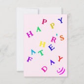 Vaderdag Kaart met Happy Woman - Funny (Achterkant)