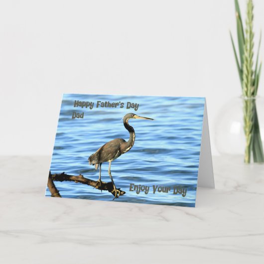 Vaderdag Kaart met Heron Bird (Voorkant)