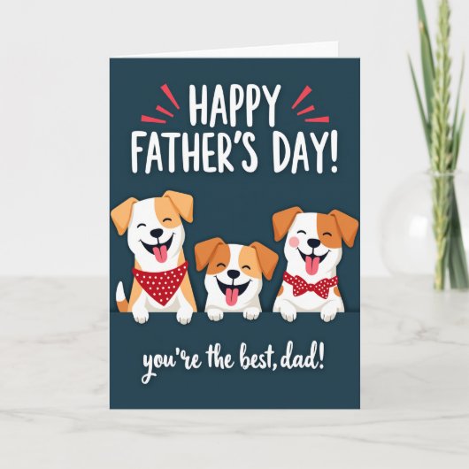 Vaderdag kaart met honden plezier (Voorkant)
