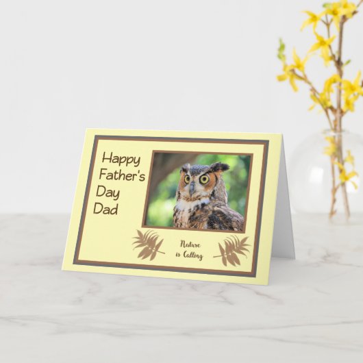 Vaderdag Kaart met kippen (Gele Bloem)