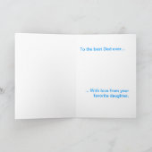 vaderdag kaart met meisje in gele sundress (Binnen)