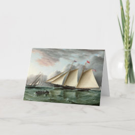 Vaderdag Kaart met Schooner