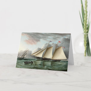 Vaderdag Kaart met Schooner