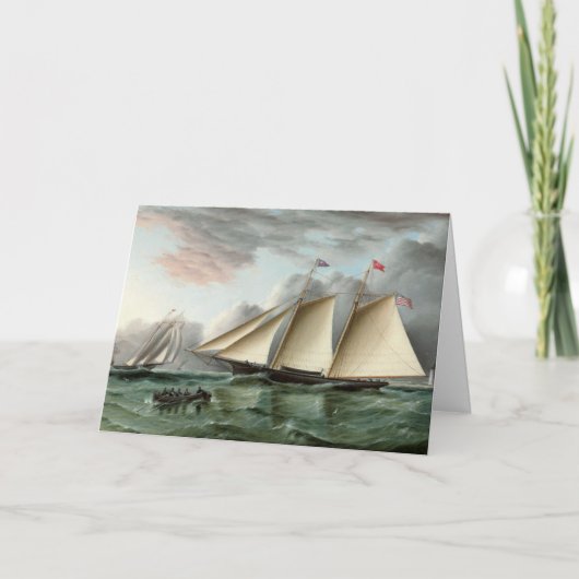 Vaderdag Kaart met Schooner (Voorkant)