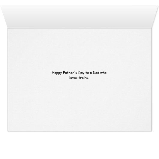 Vaderdag Kaart met spoorweg (Binenzijde Horizontaal (Onderkant))