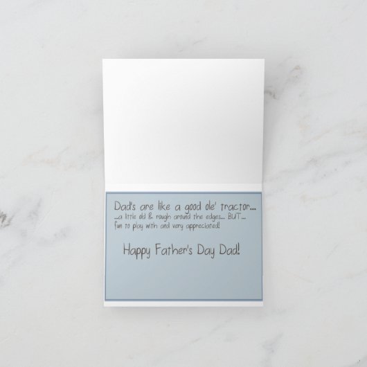 Vaderdag Kaart met trekker (Binnen)