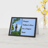 Vaderdag Kaart met vuurtoren van Sanibel (Gele Bloem)