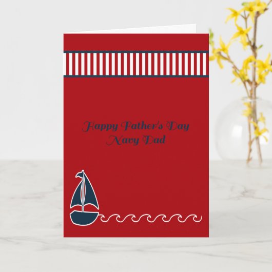 Vaderdag Kaart Navy Pap (Gele Bloem)