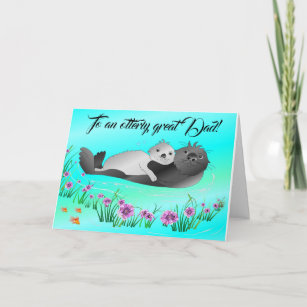 Vaderdag Kaart Otter Cute