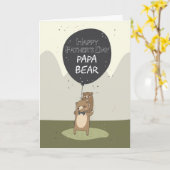Vaderdag kaart, Papa Beer Vaderdag Kaart (Gele Bloem)