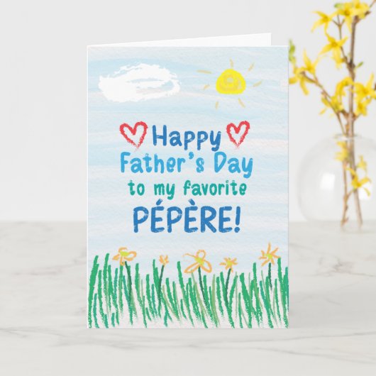 Vaderdag Kaart Pépère (Gele Bloem)