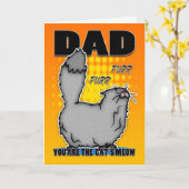 Vaderdag Kaart - Schattigee kat (Gele Bloem)