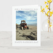 Vaderdag Kaart - Strandlandschap Tractor (Gele Bloem)