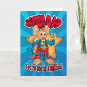 Vaderdag Kaart - Super Dad Mouse - One in a Mil (Voorkant)