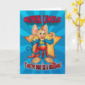 Vaderdag Kaart - Super Uncle Mouse - Een in een M (Gele Bloem)