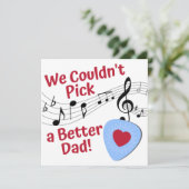 Vaderdag Kaart uit het Kinder, Muziek Thema (Staand voorkant)