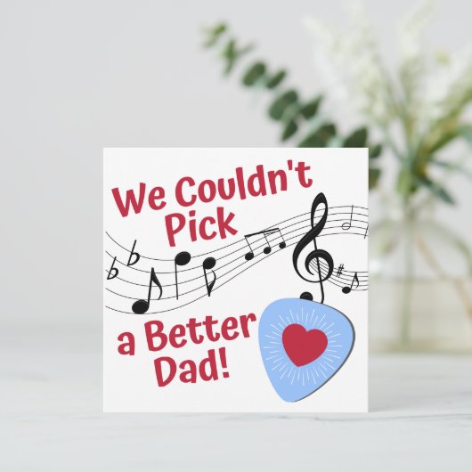 Vaderdag Kaart uit het Kinder, Muziek Thema (Staand voorkant)