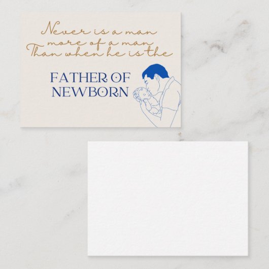 Vaderdag-kaart-Vader van het pasgeboren Wenskaart Notitiekaartje (Voorkant / Achterkant)
