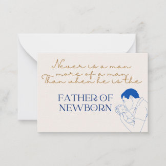 Vaderdag-kaart-Vader van het pasgeboren Wenskaart Notitiekaartje