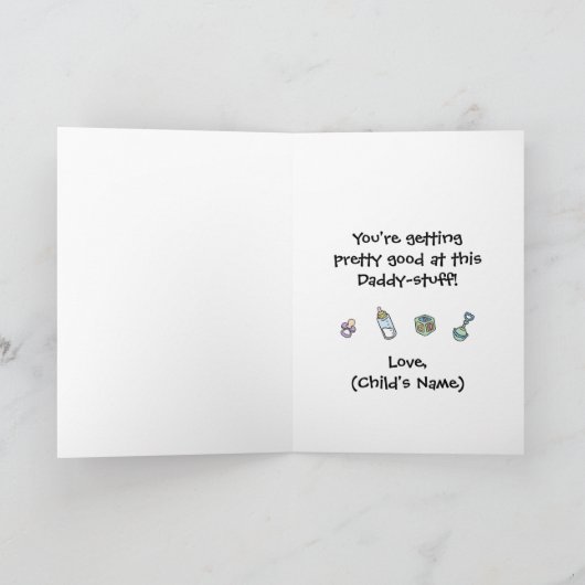 Vaderdag Kaart van Baby - Roze (Binnen)