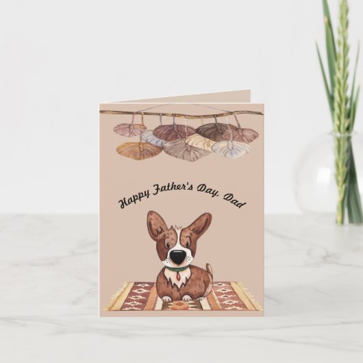 Vaderdag Kaart van Corgi Dog (Voorkant)