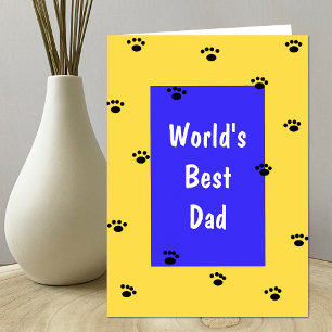Vaderdag Kaart van Dog - Werelden Beste Papa