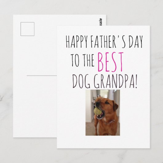 Vaderdag Kaart van hond naar hond OPA (Voorkant / Achterkant)