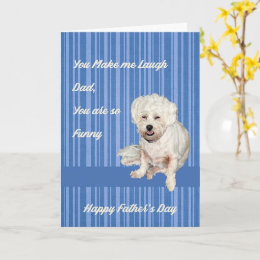 Vaderdag Kaart van Pet Dog (Gele Bloem)