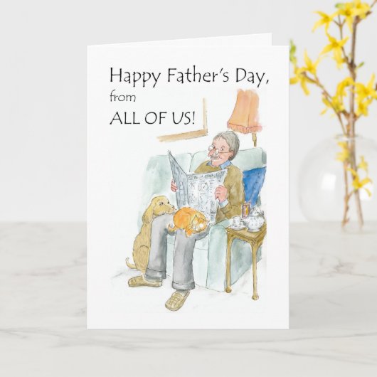 Vaderdag Kaart van "Wij allemaal" (Gele Bloem)